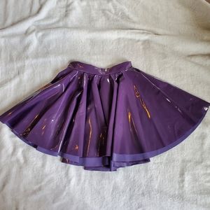 PVC Cyber Grape Cheerleader Skirt